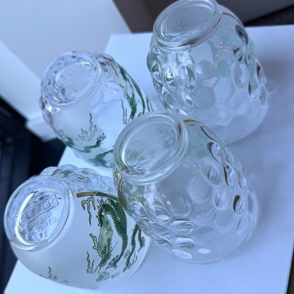 SELETTI Set Of 4 Glasses Hybrid Design Ctrlzak Chinese Dragon Green Aglaura - Picture 11 of 12